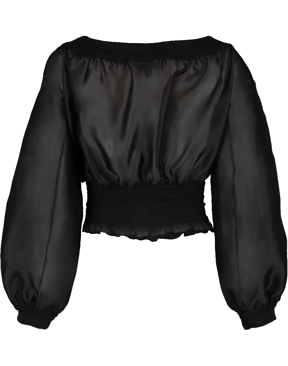 Off Shoulder Sheer Jacket
