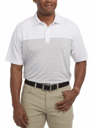 Pebble Beach Dry-Luxe Performance Polo Golf Shirt White