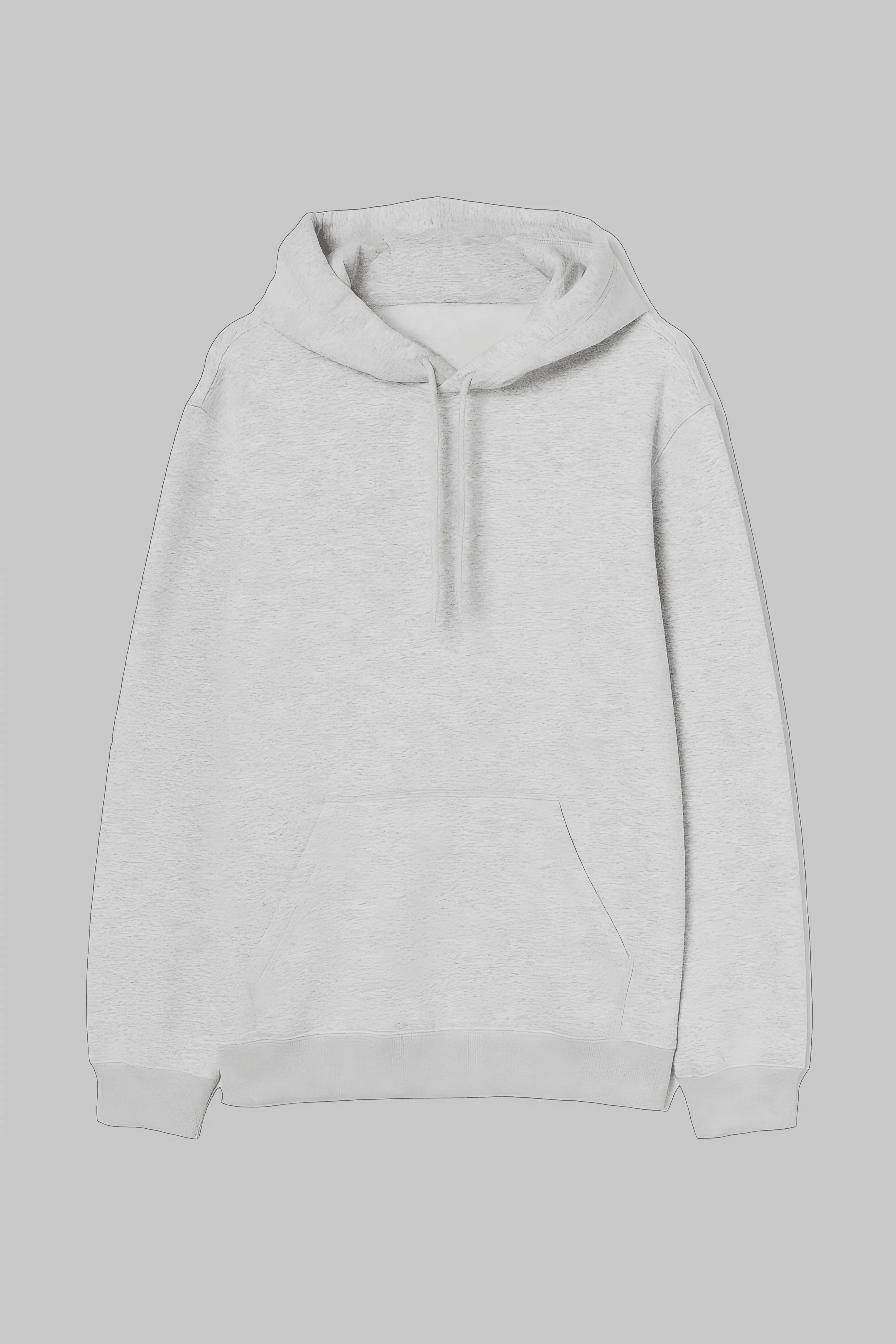 Plain Heather Gray Hoodie