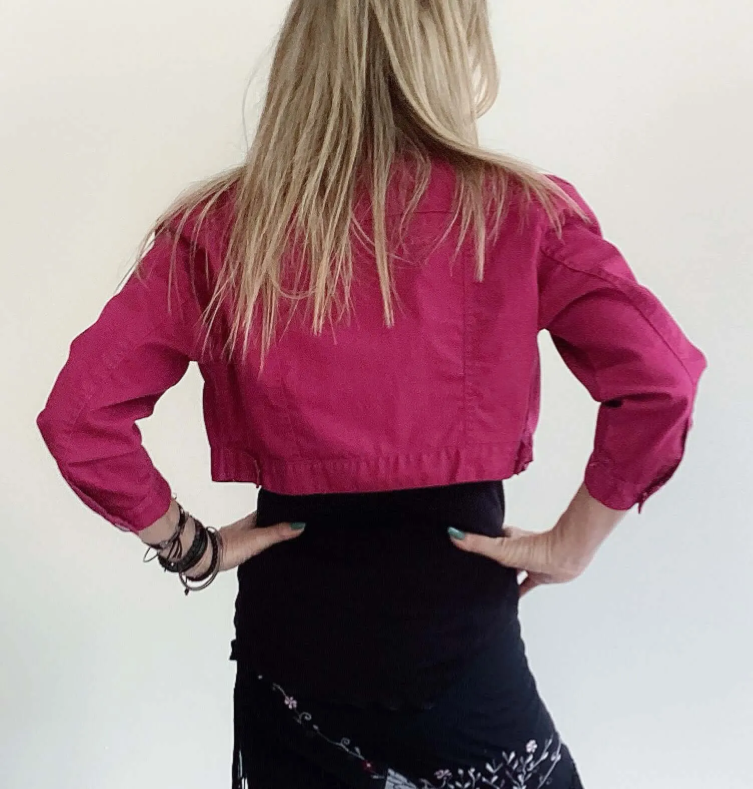 Preloved Plum Crop Jacket