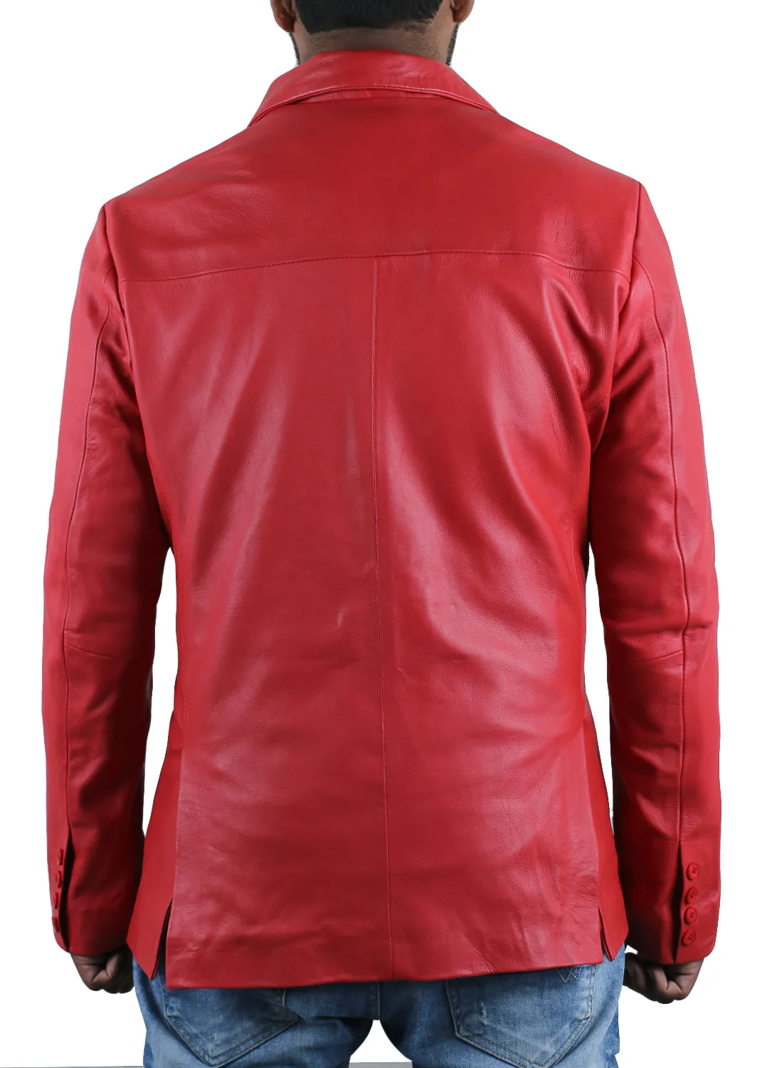 Qelira Brown Leather Blazer