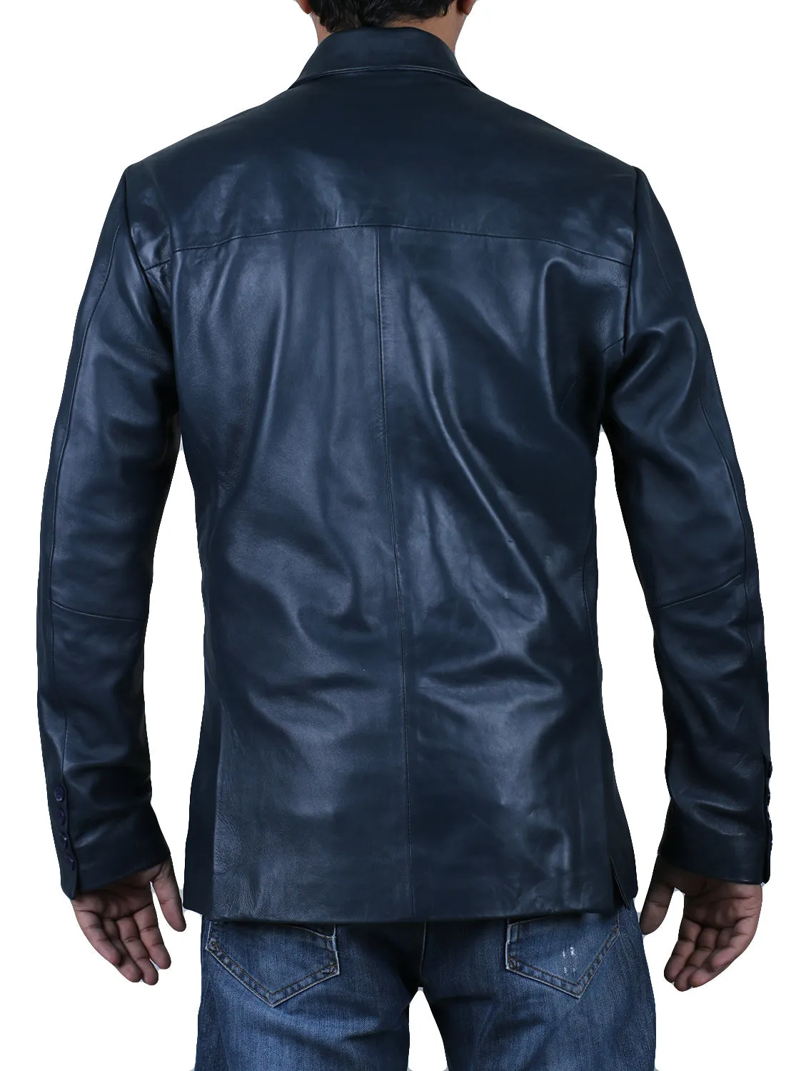 Qelira Brown Leather Blazer
