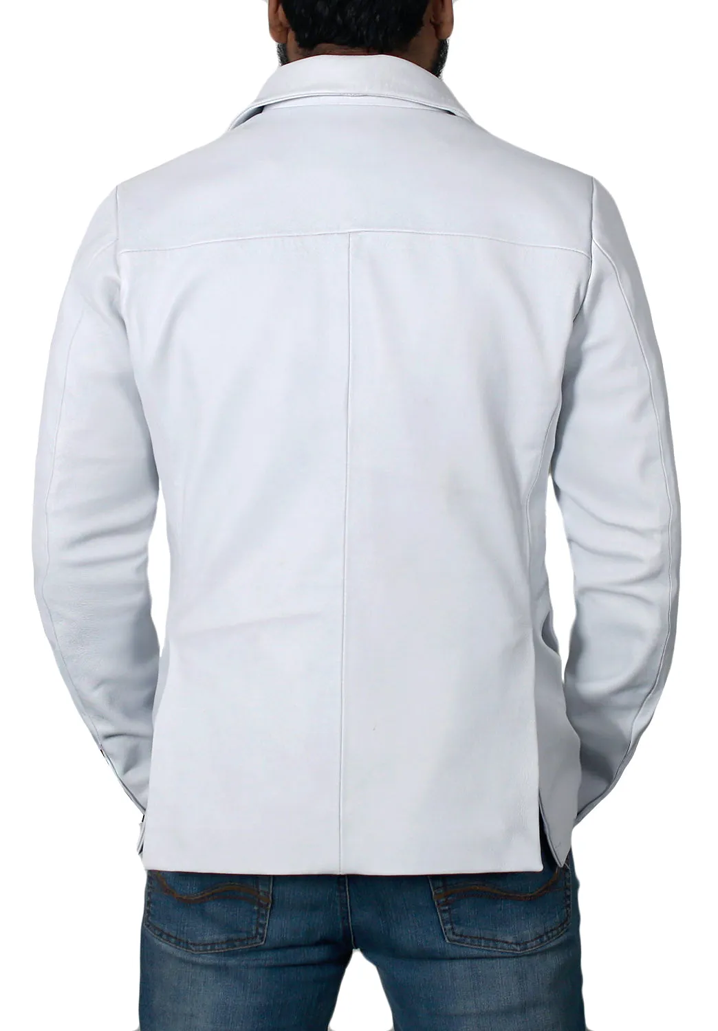 Qelira Brown Leather Blazer