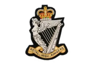 Royal Irish Rangers Bullion Wire Blazer Badges