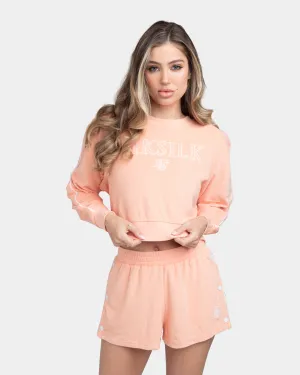 Sik Silk Women's Synergy Crop Sweat Peach