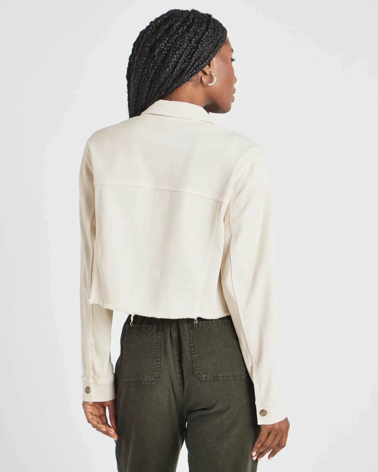 Splendid Mavis Cropped Jacket in Moonstone