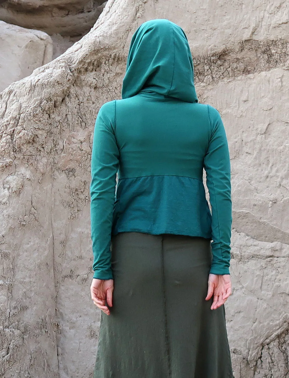 Super Cowl Perfect Pockets Eclipse Cropped Shirt