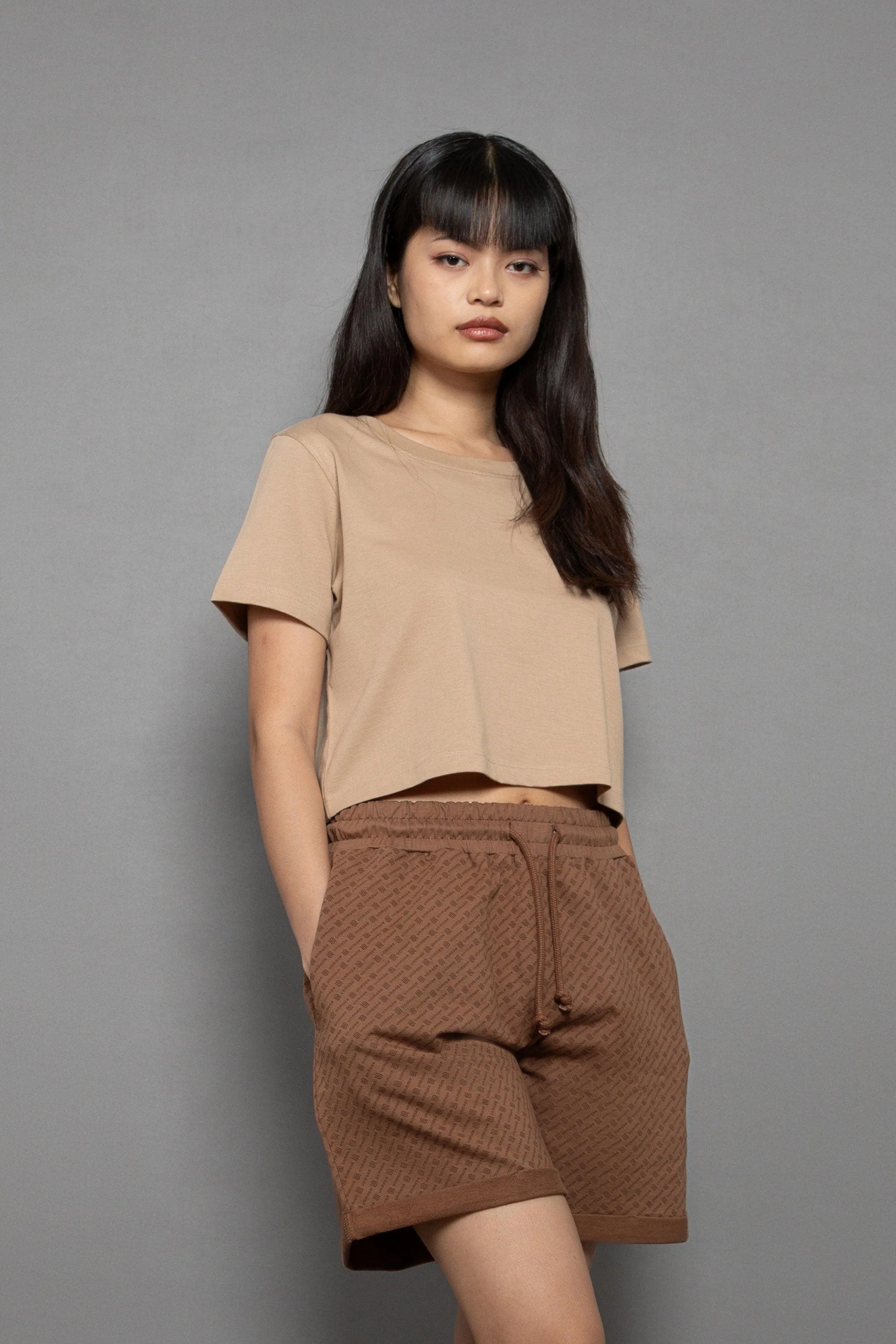 Supima Cotton Short Sleeve Cropped Tee