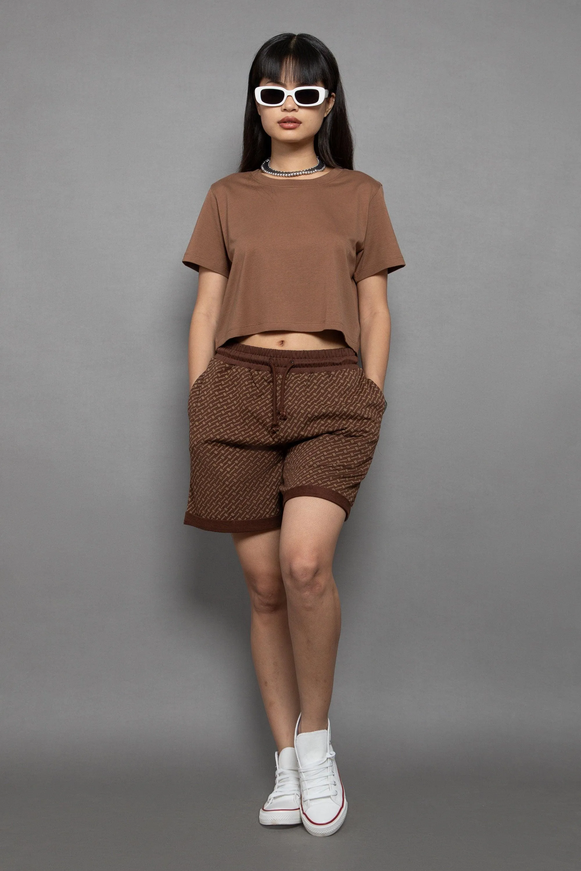 Supima Cotton Short Sleeve Cropped Tee