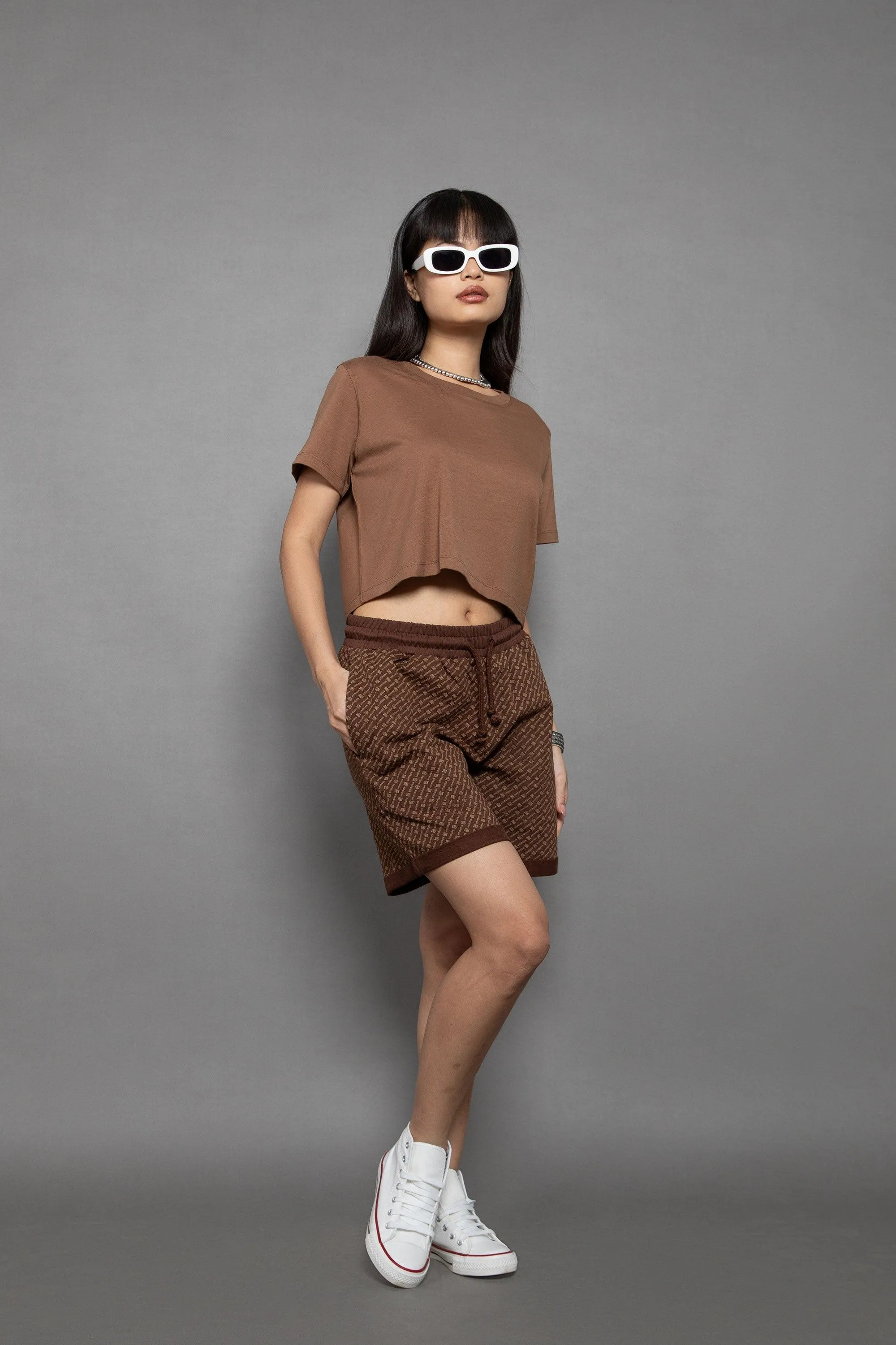 Supima Cotton Short Sleeve Cropped Tee
