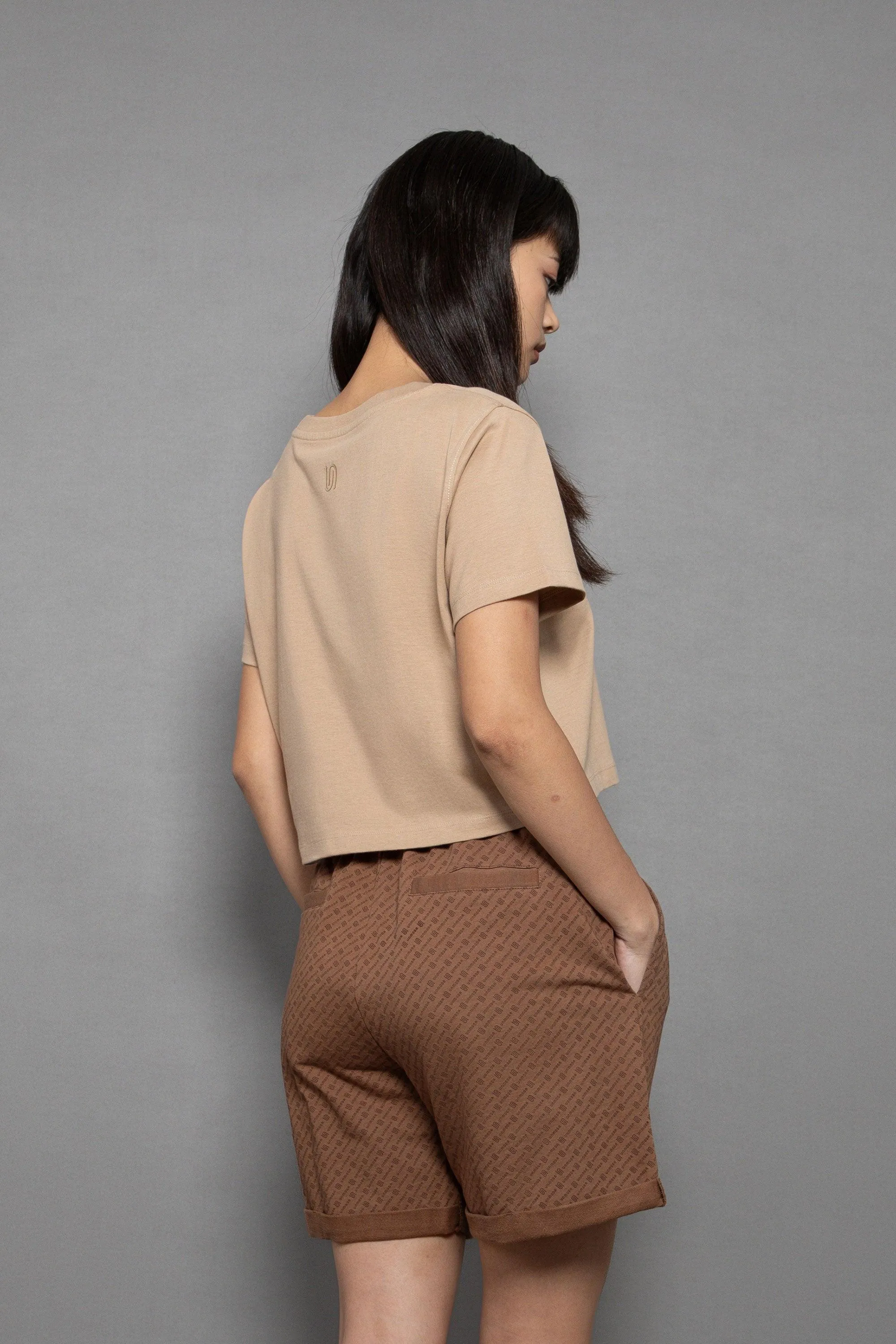 Supima Cotton Short Sleeve Cropped Tee