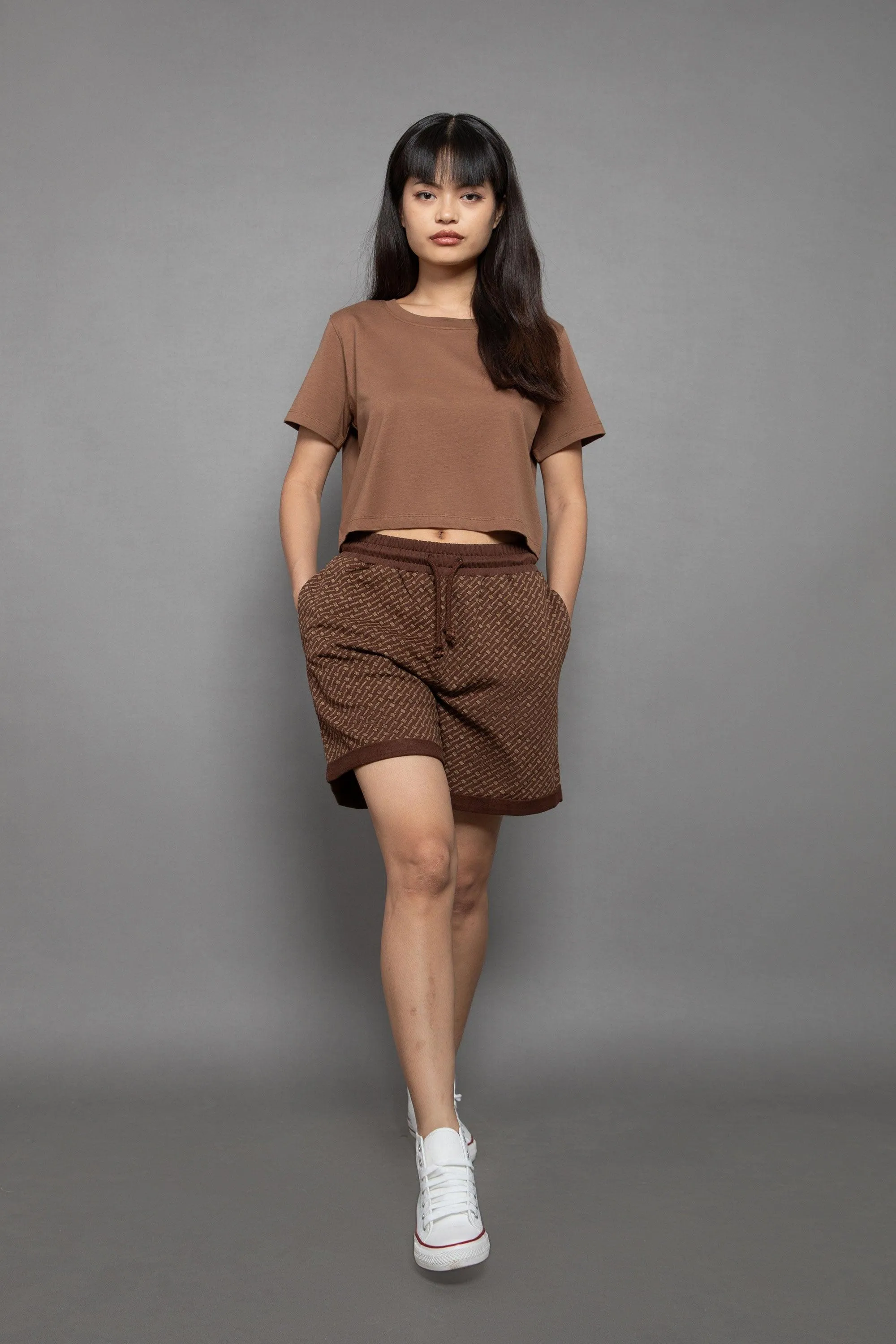 Supima Cotton Short Sleeve Cropped Tee