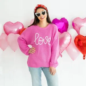 SWE Love Valentines Yarn Sweater ADULT