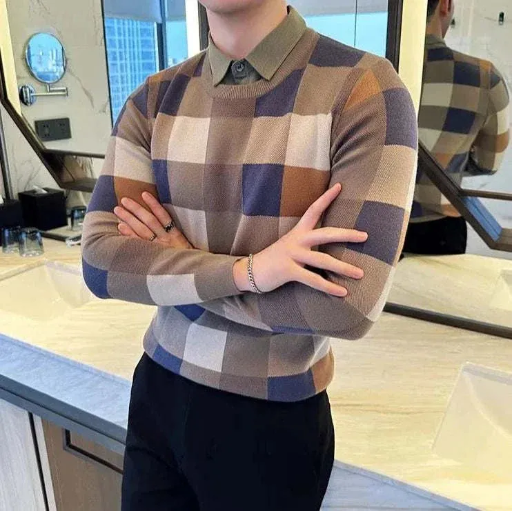 Tone two color sweater