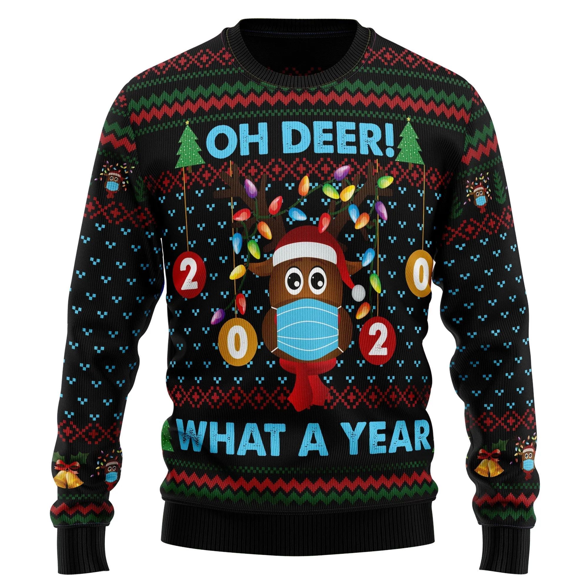 Ugly Christmas Sweater JulesRoche All-Over Print Warm Holiday