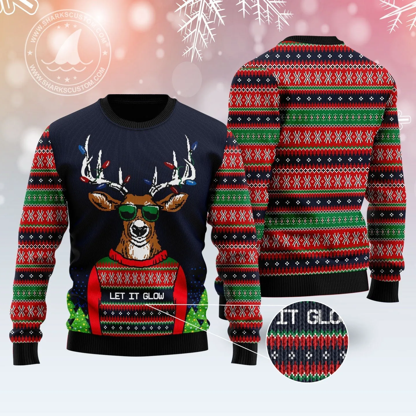 Ugly Christmas Sweater JulesRoche Cotton Blend Winter Jumper