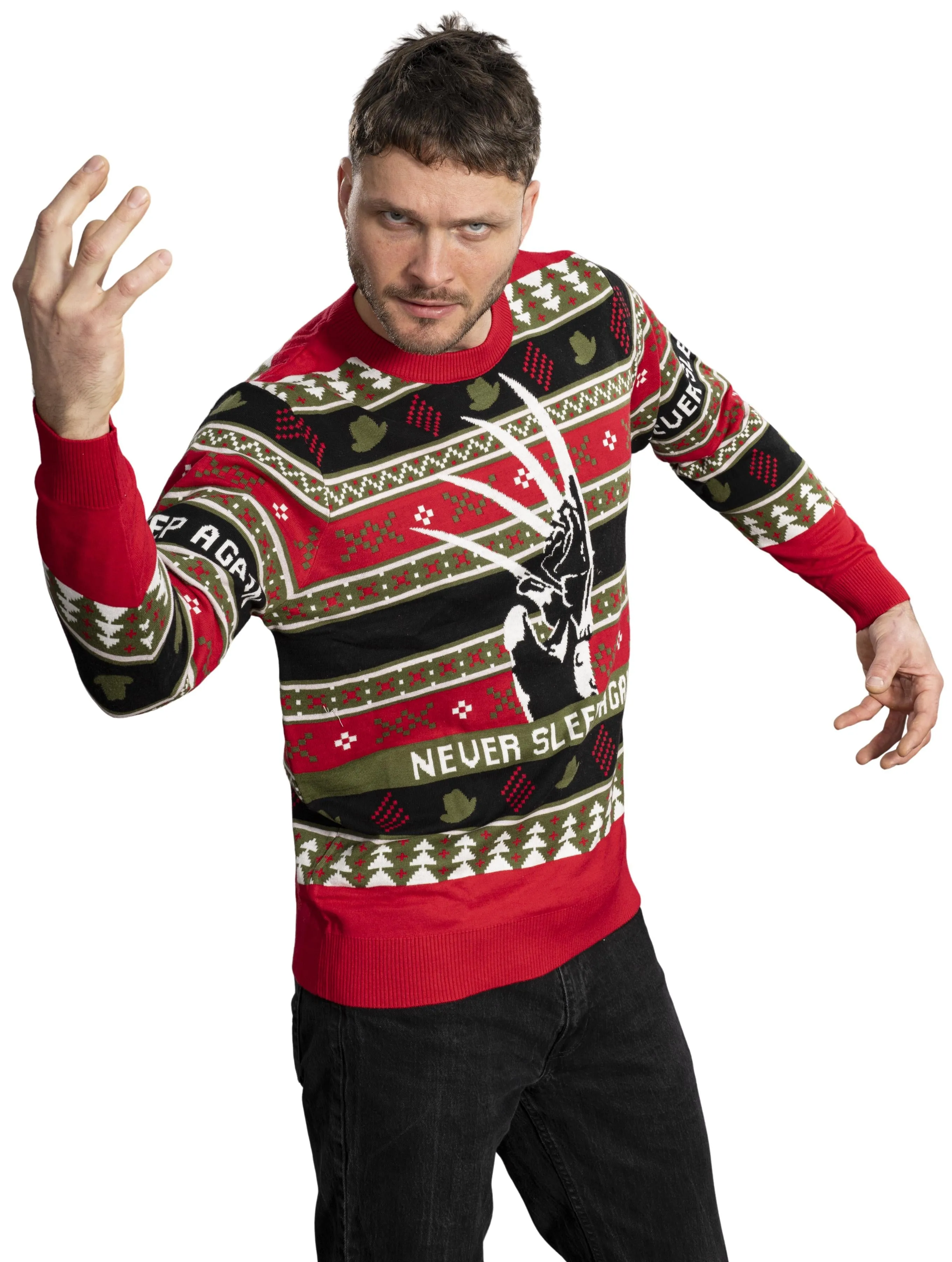 Ugly Christmas Sweater JulesRoche Horror Freddy Krueger