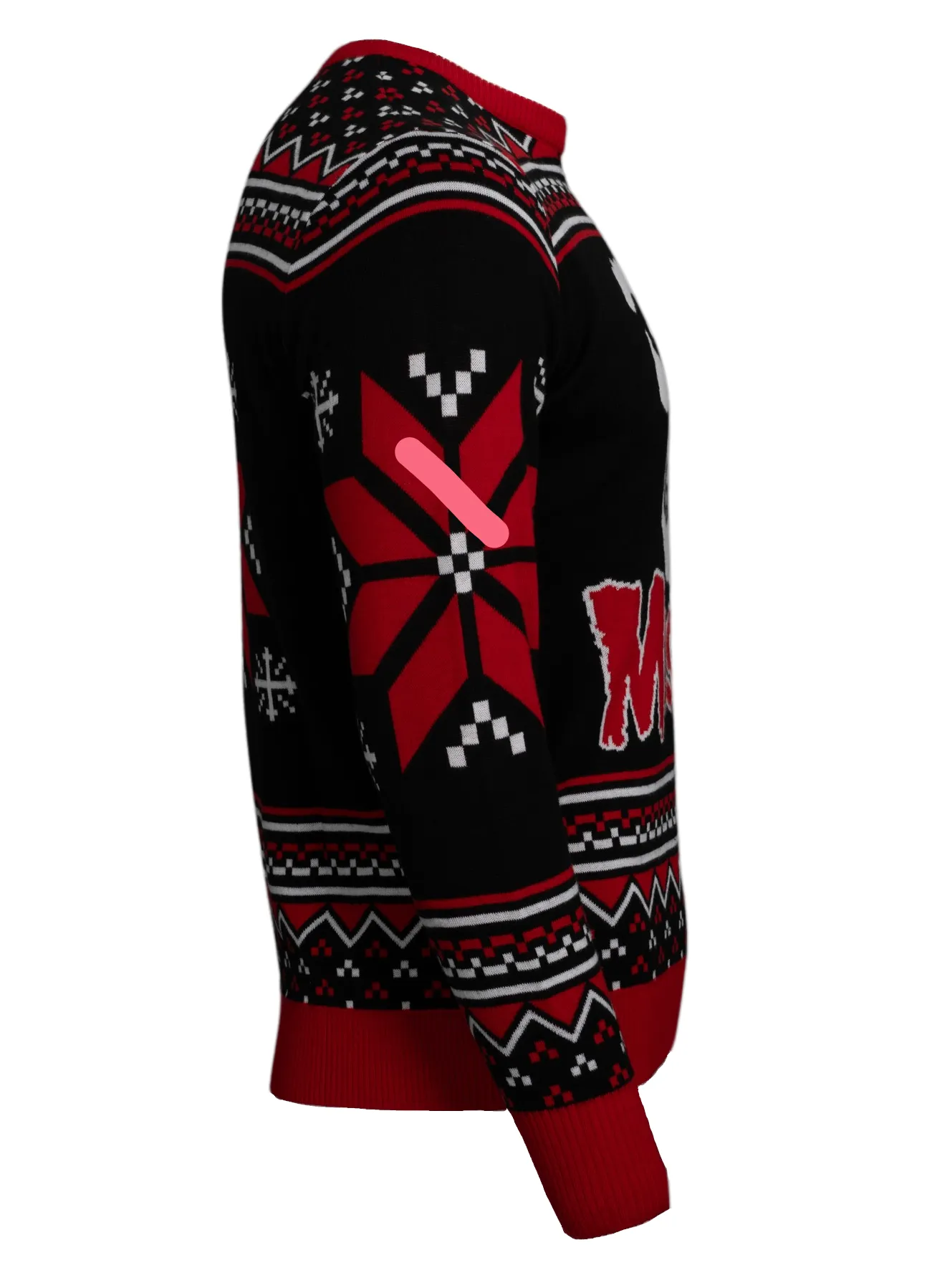 Ugly Christmas Sweater JulesRoche Punk Rock Style Crimson Ghost