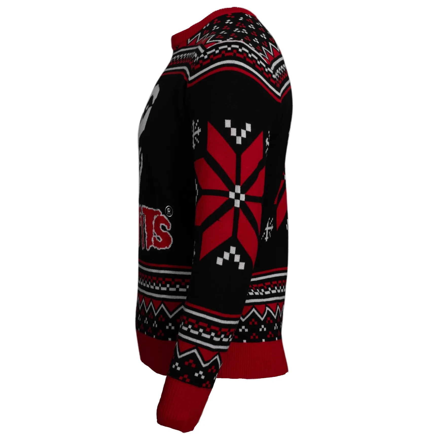 Ugly Christmas Sweater JulesRoche Punk Rock Style Crimson Ghost