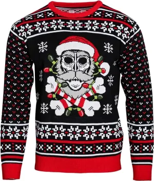 Ugly Christmas Sweater JulesRoche Skull Design Pullover