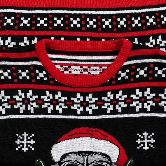 Ugly Christmas Sweater JulesRoche Skull Design Pullover