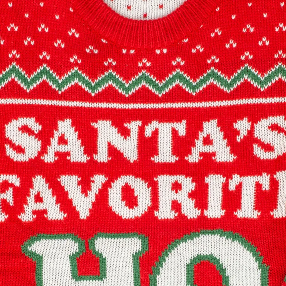 Ugly Christmas Sweater - Santa's Favorite HO Pullover for Holiday Parties