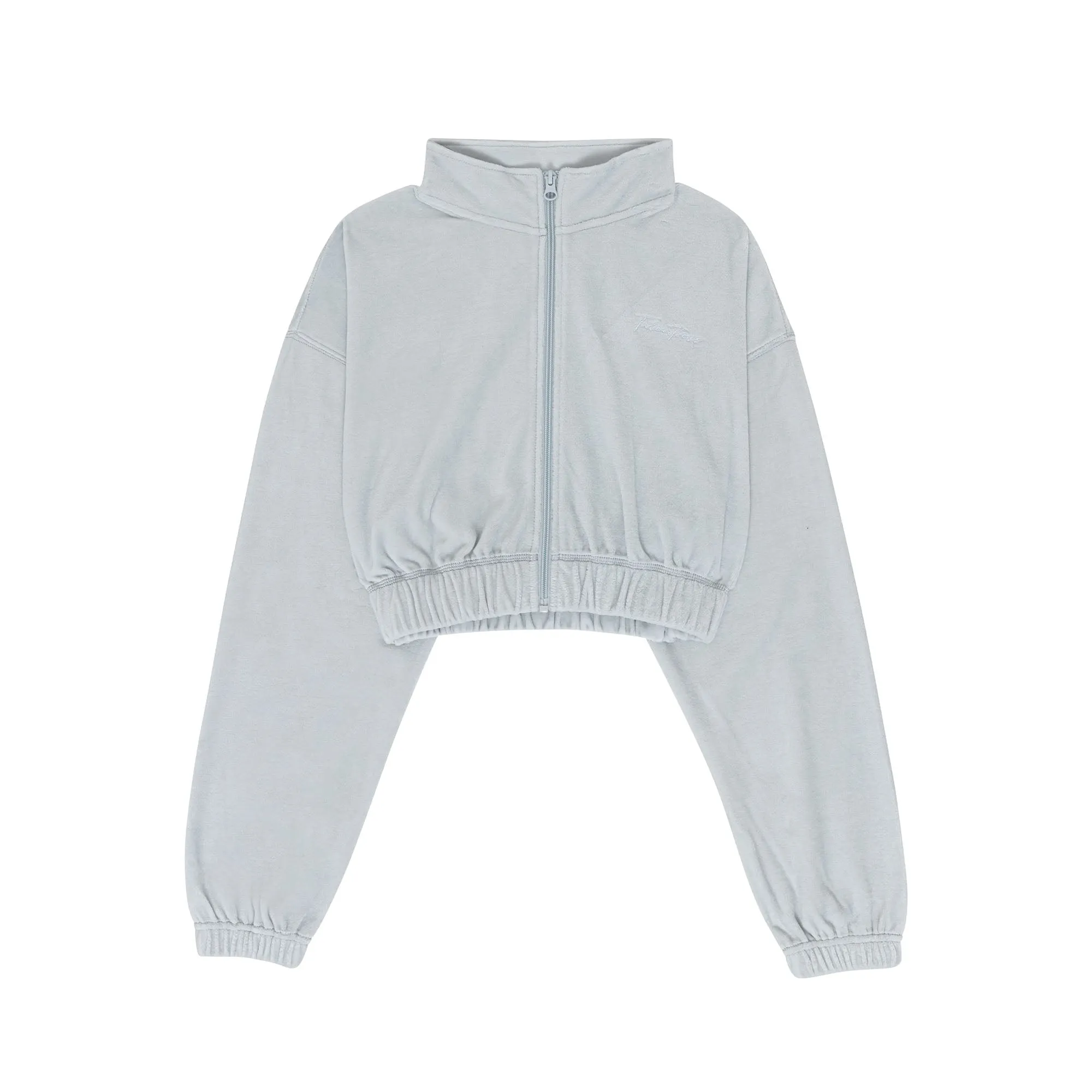 WOMENS FULL ZIP TERRY CLOTH MOCK NECK
