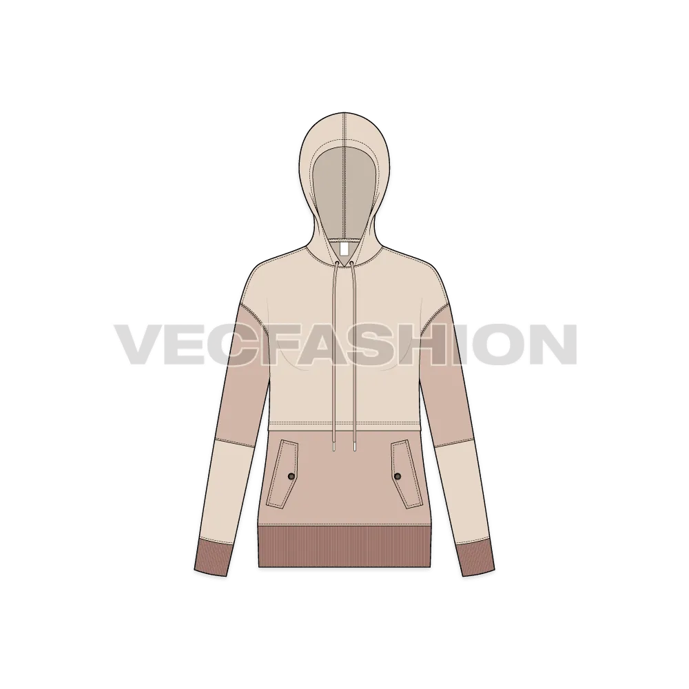 Women's Jumper with Oversized Hoodie